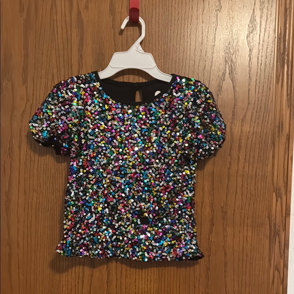 Multi color Sequin girls top